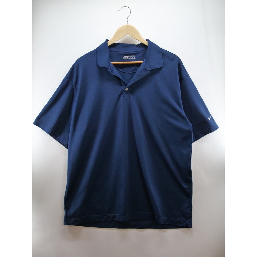 Nike Polo Shirt Adult XL Golf Black Short Sleeve Dri-Fit Adult Mens‎ Casual